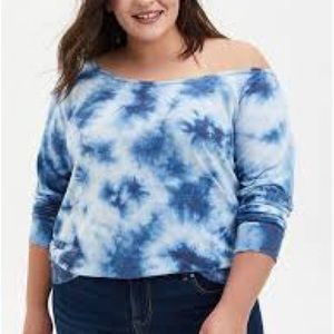 Torrid plus size French terry off-shoulder top 4x great condition